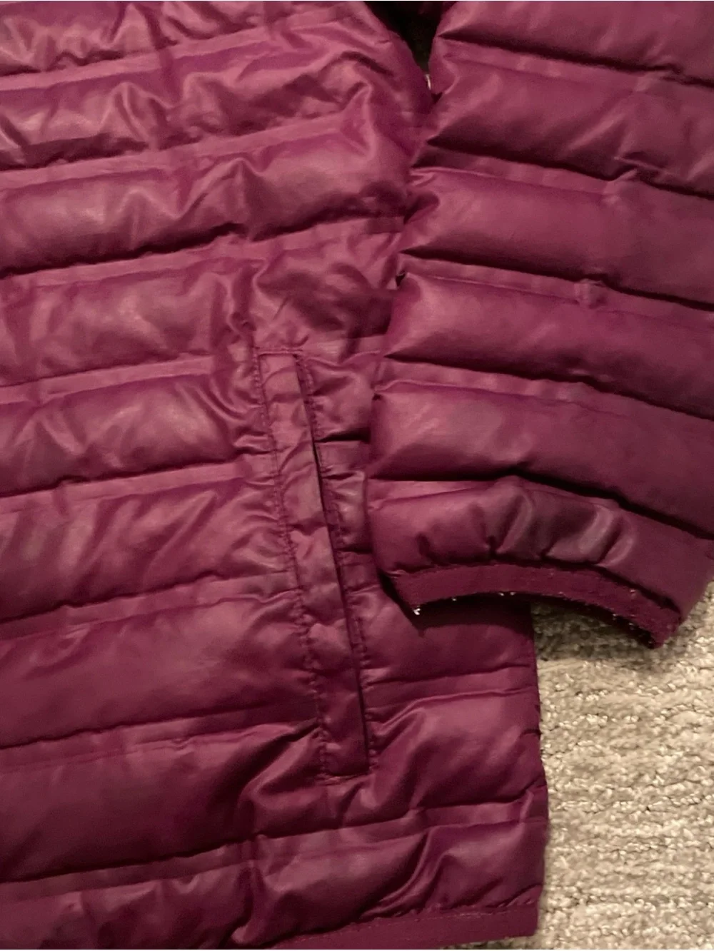Columbia Down Puffer Jacket Magenta Youth Size Medium 10/12 Lightweight Full-Zip